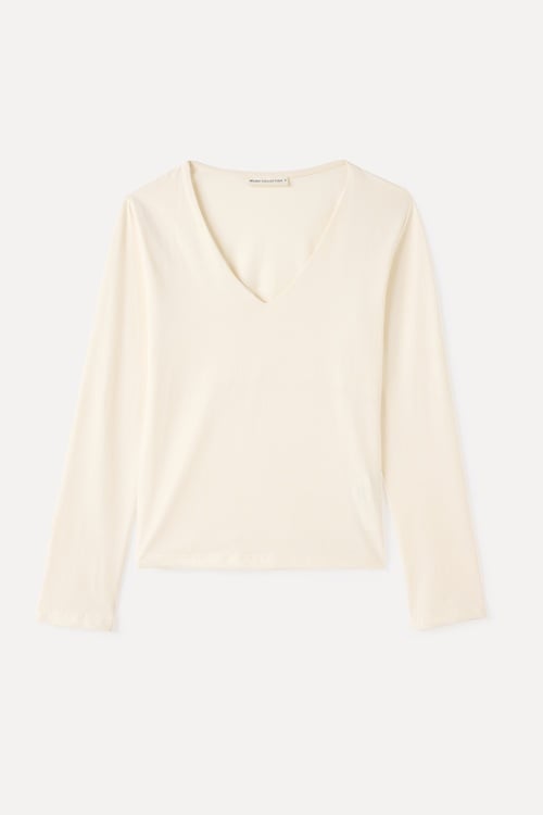 V YAKA UZUN KOLLU T-SHIRT