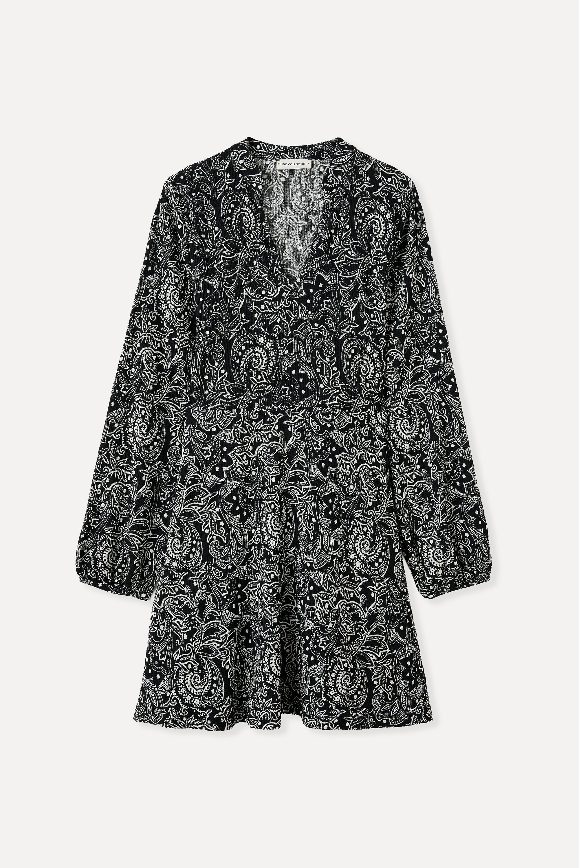 A FORM BASKILI MİNİ ELBİSE