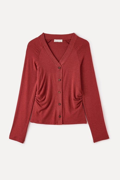 FITTED BÜZGÜLÜ DÜĞMELİ BLUZ