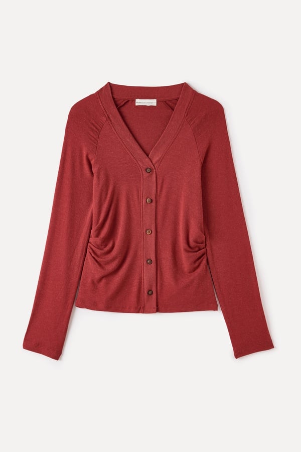 FITTED BÜZGÜLÜ DÜĞMELİ BLUZ