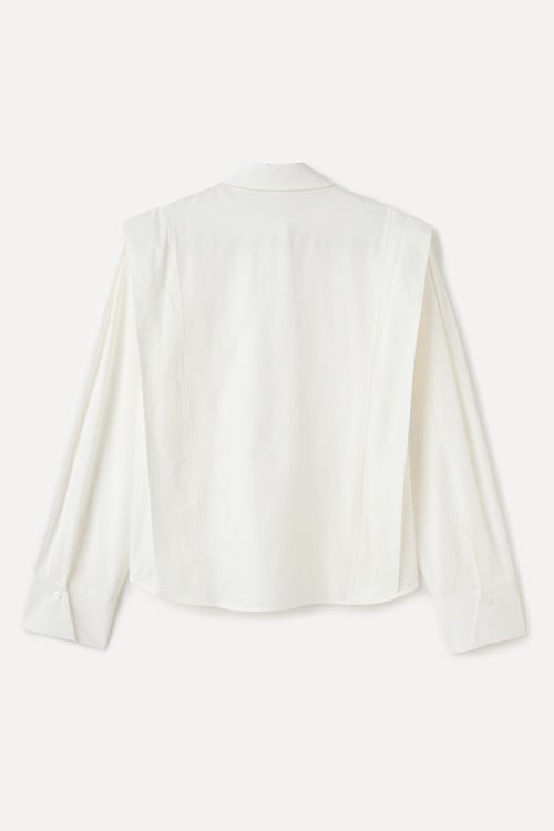  OMUZ DETAYLI UZUN KOLLU GÖMLEK