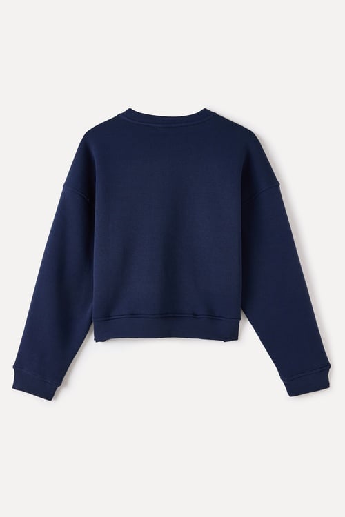 LOOSE FIT BİSİKLET YAKA SWEATSHIRT