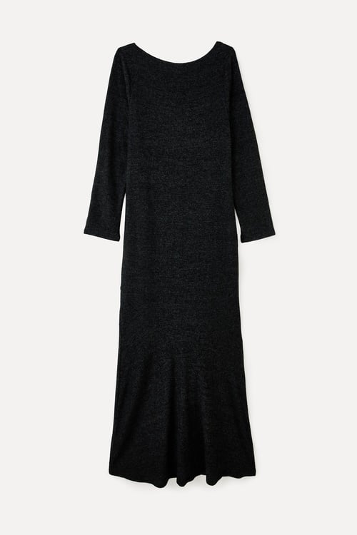  FITTED YIRTMAÇLI UZUN ELBİSE