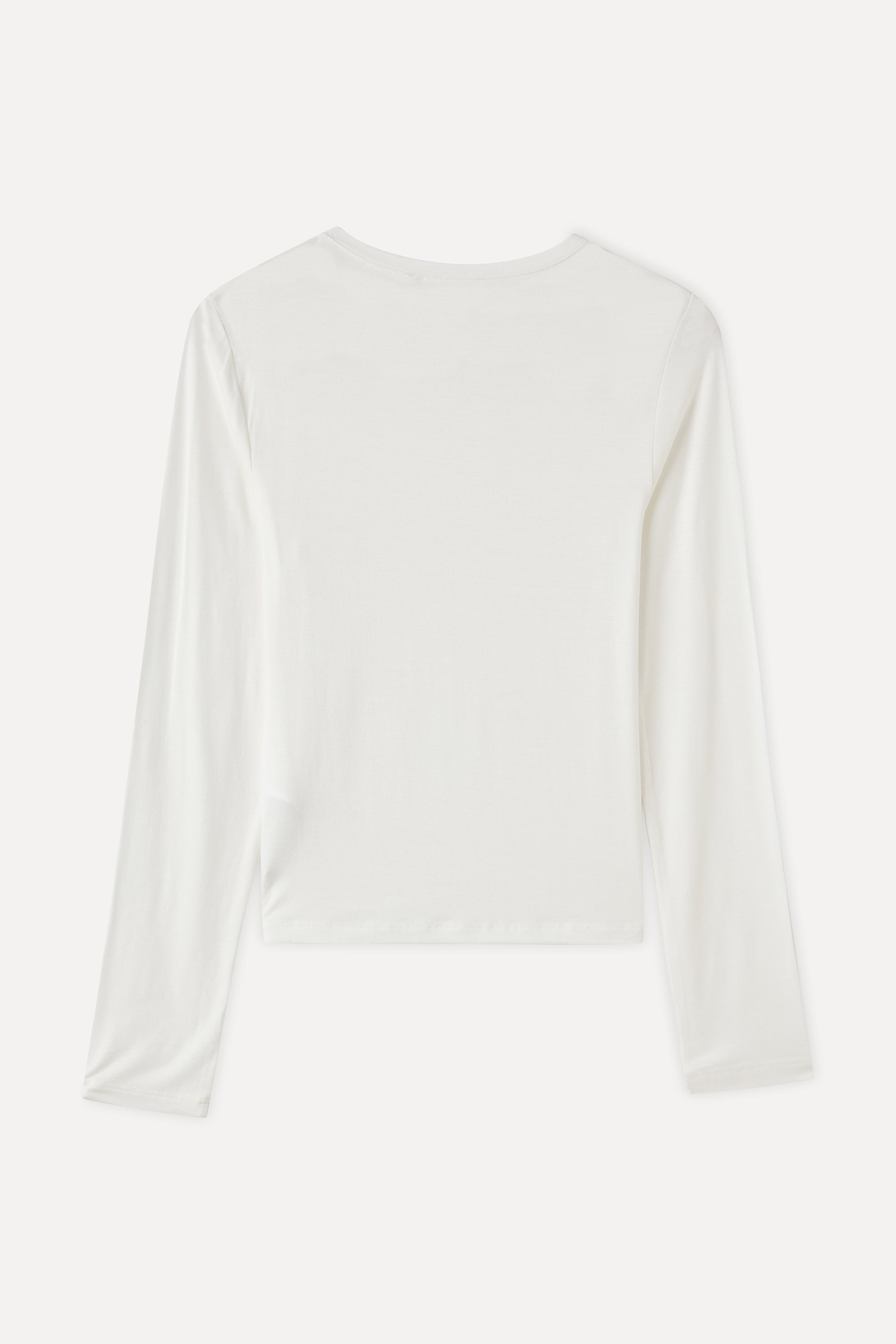 MODAL KARIŞIMLI BİSİKLET YAKA UZUN KOLLU T-SHIRT