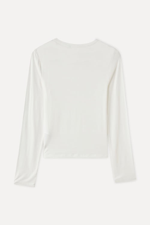  MODAL KARIŞIMLI BİSİKLET YAKA UZUN KOLLU T-SHIRT