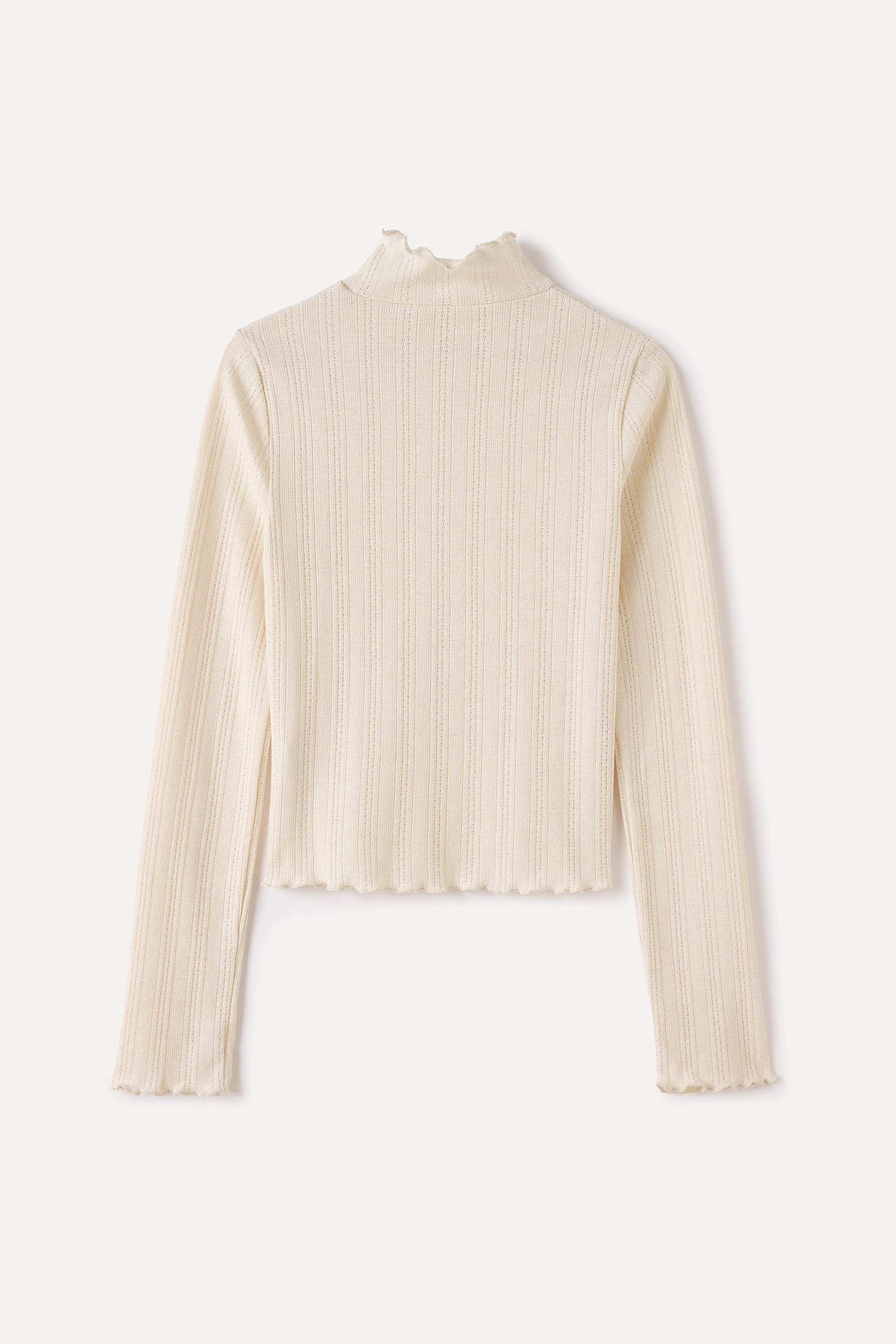 FITTED DİK YAKA UZUN KOLLU BLUZ