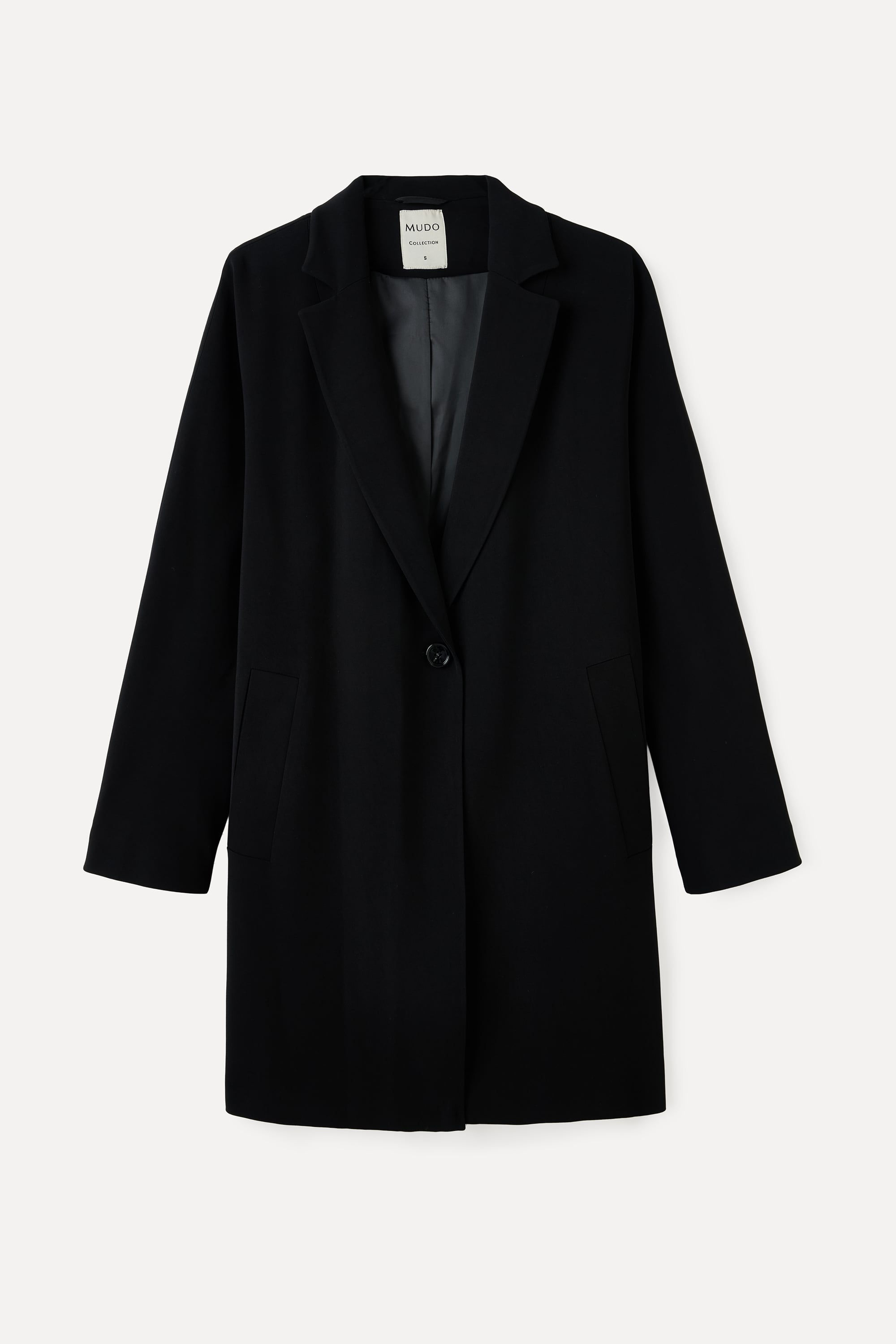 OVERSIZE TEK DÜĞMELİ KISA KABAN