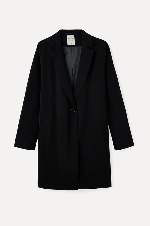 OVERSIZE TEK DÜĞMELİ KISA KABAN