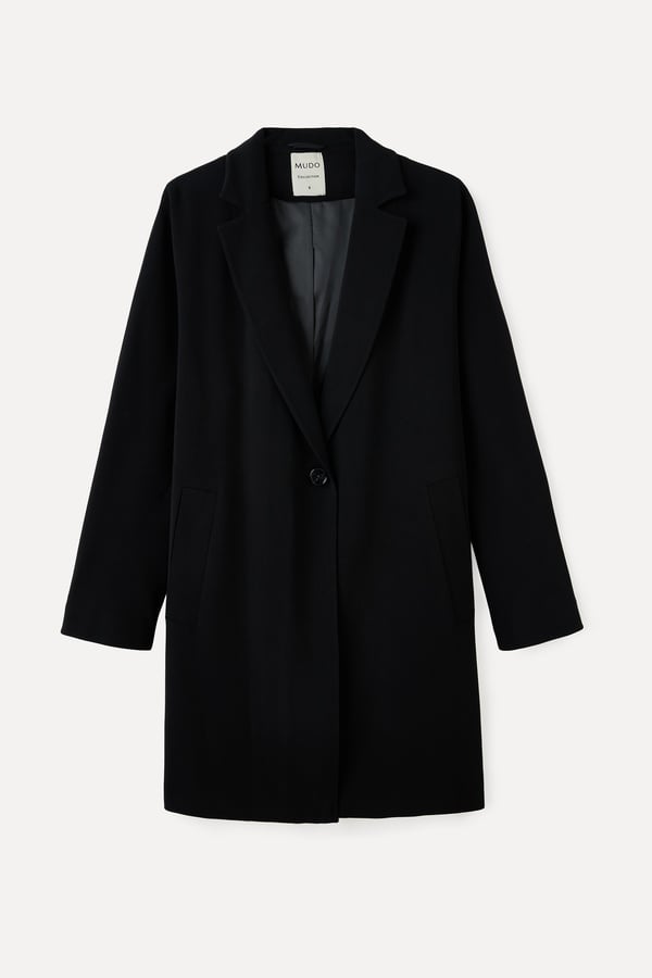 OVERSIZE TEK DÜĞMELİ KISA KABAN