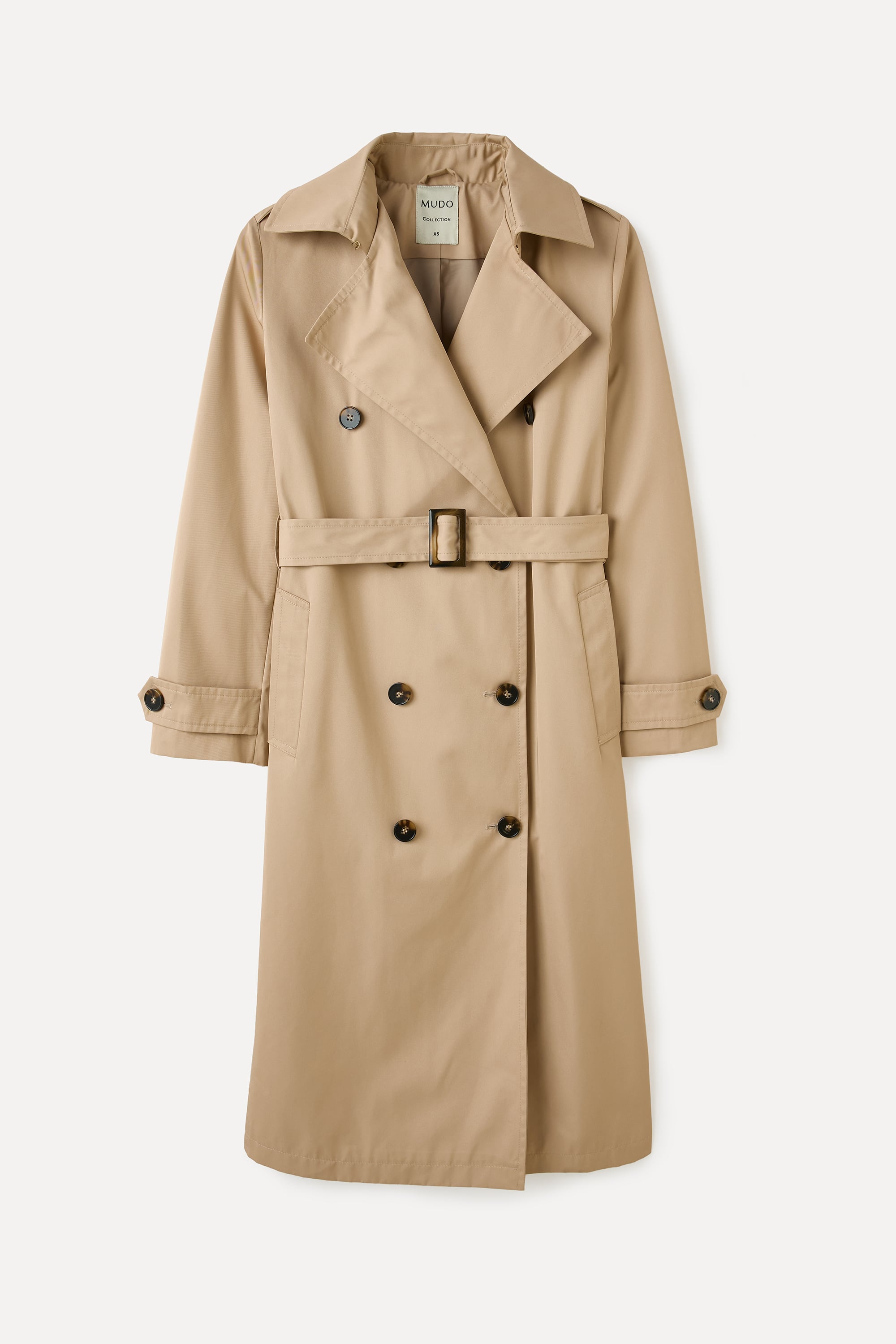 LOOSE FIT KEMERLİ UZUN TRENÇKOT