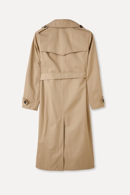 LOOSE FIT KEMERLİ UZUN TRENÇKOT