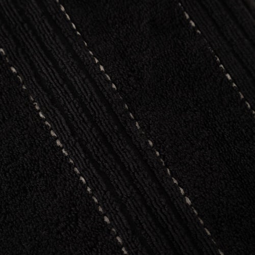 LINDA SİYAH PÜSKÜLLÜ YÜZ HAVLUSU 50X80