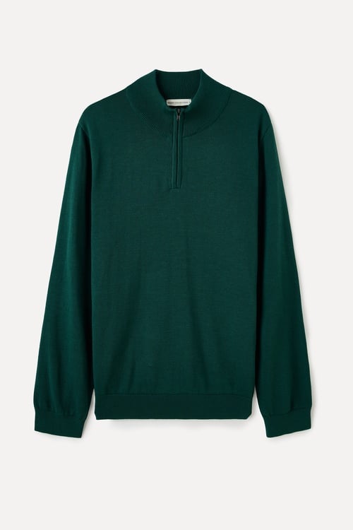 FERMUARLI DİK YAKA TRİKO KAZAK