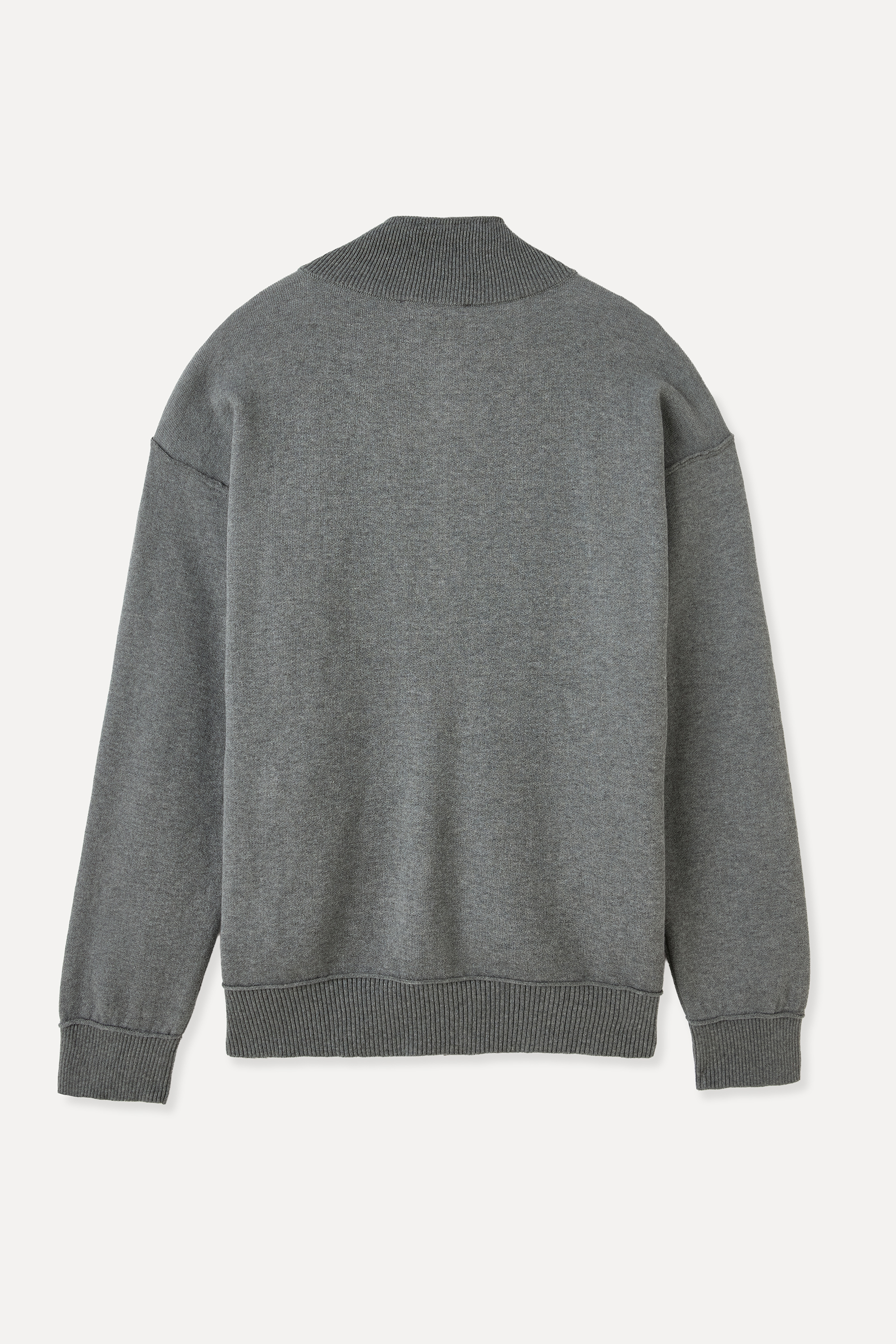 LOOSE FIT DİK YAKA FERMUARLI HIRKA