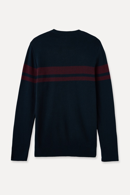  RENK BLOKLU BİSİKLET YAKA KAZAK