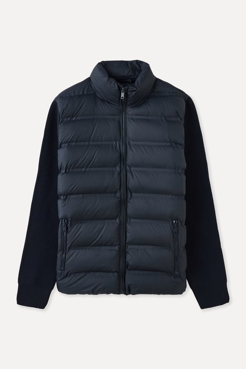  DİK YAKA KOL DETAYLI ŞİŞME MONT