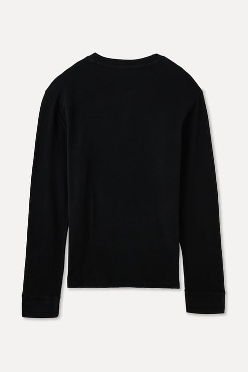 DÜĞMELİ HENLEY YAKA UZUN KOLLU T-SHIRT