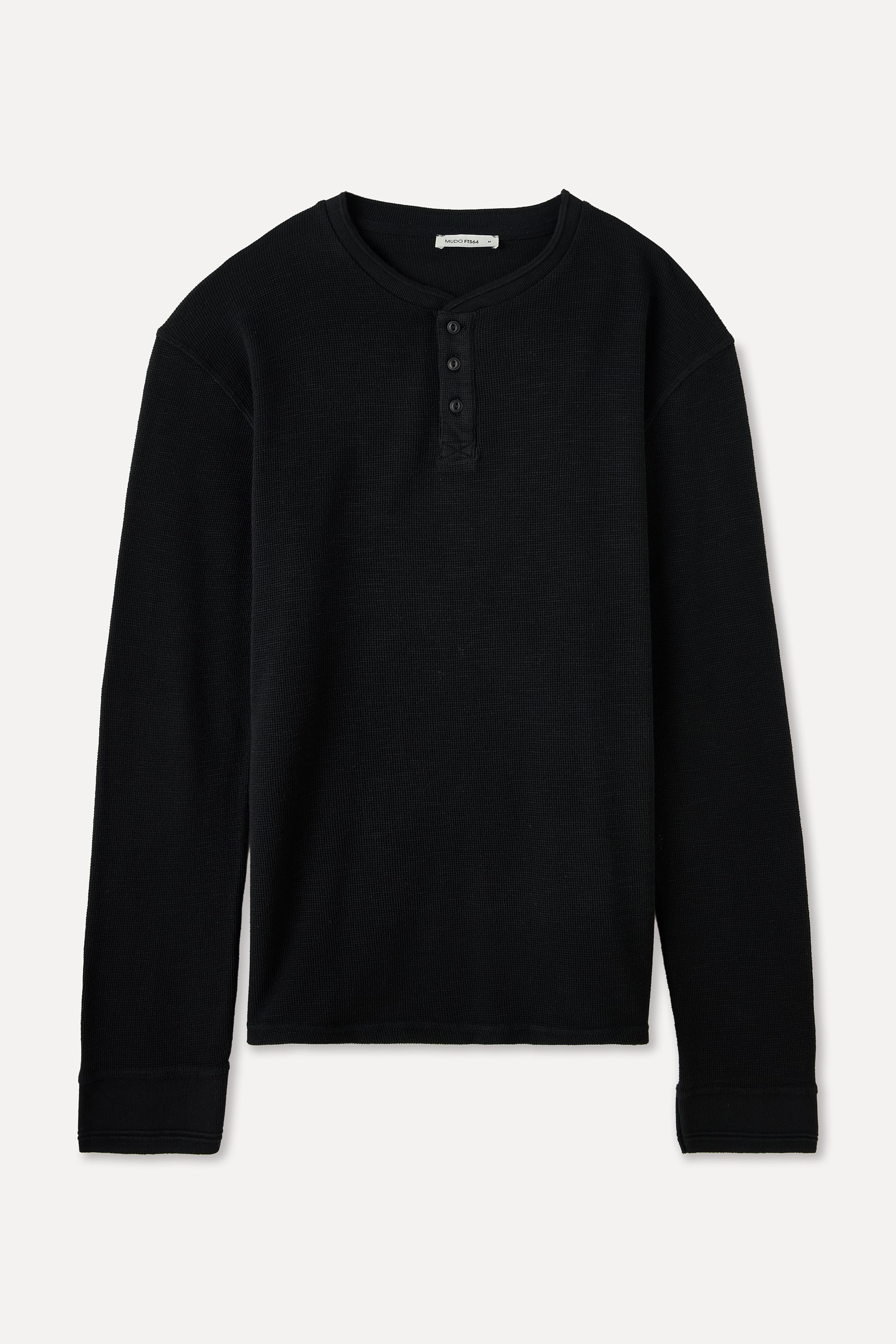 DÜĞMELİ HENLEY YAKA UZUN KOLLU T-SHIRT