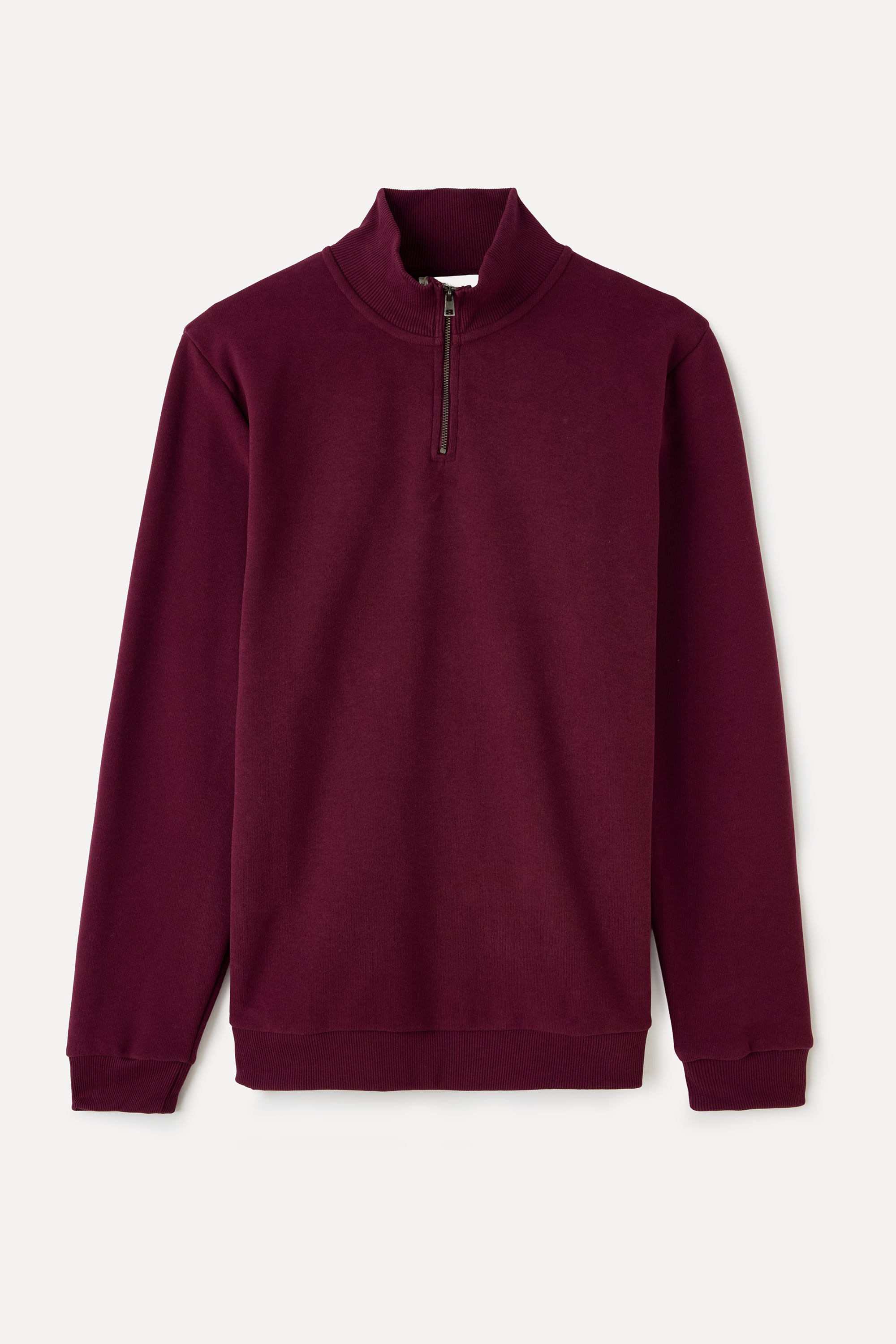 FERMUARLI DİK YAKA SWEATSHIRT