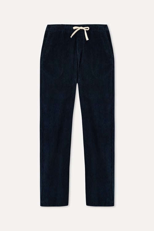 BELİ BAĞLAMALI TAPERED FIT KADİFE PANTOLON