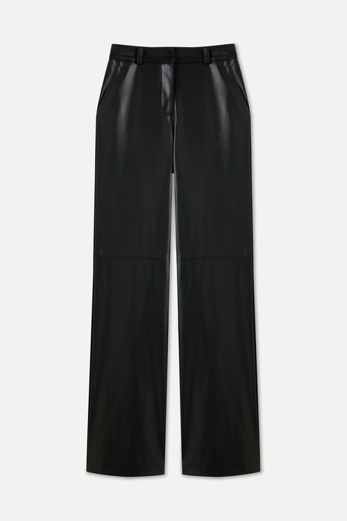  STRAIGHT FIT DERİ GÖRÜNÜMLÜ PANTOLON