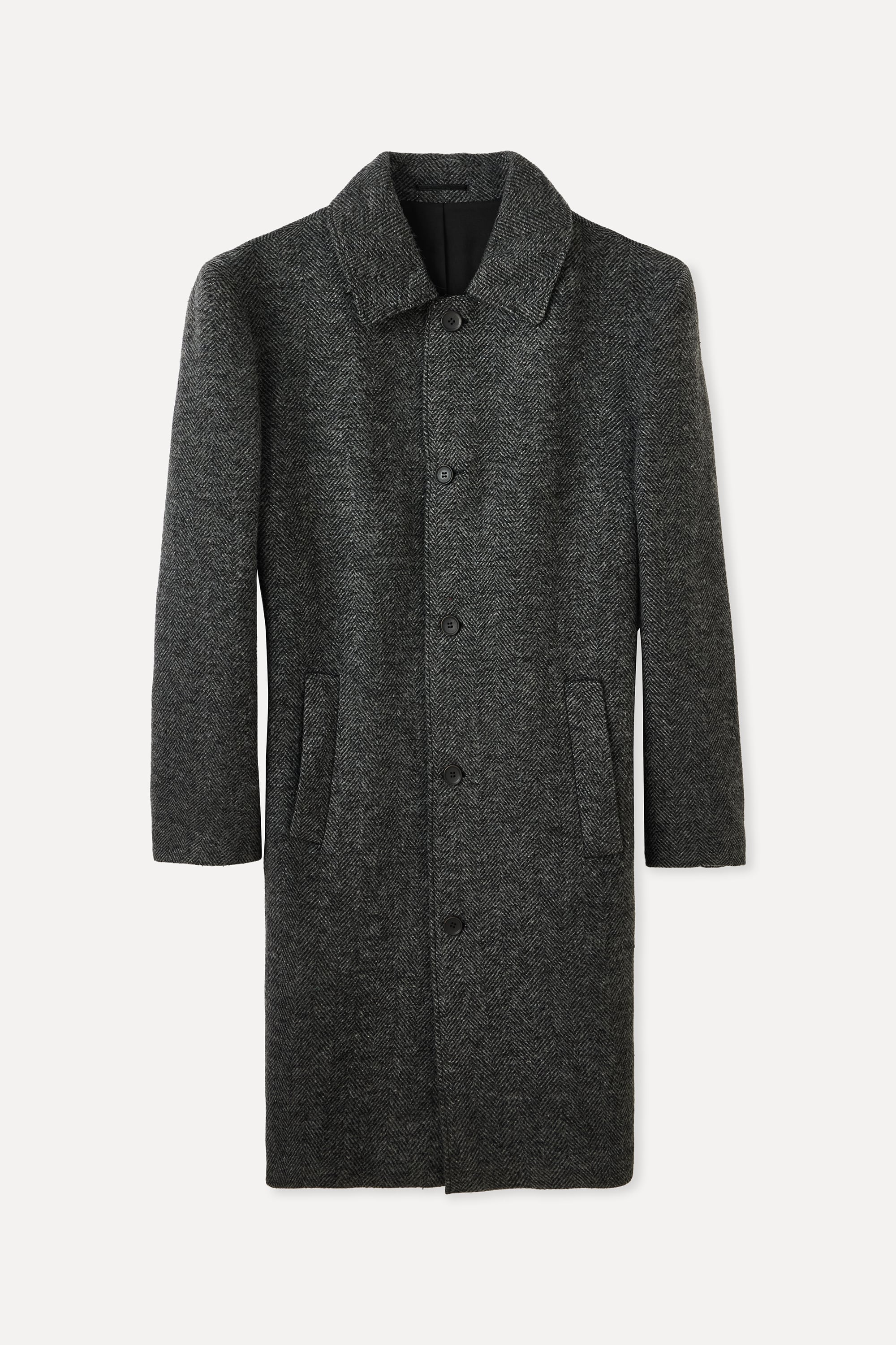 JAKARLI YÜN KARIŞIMLI UZUN KAŞE KABAN