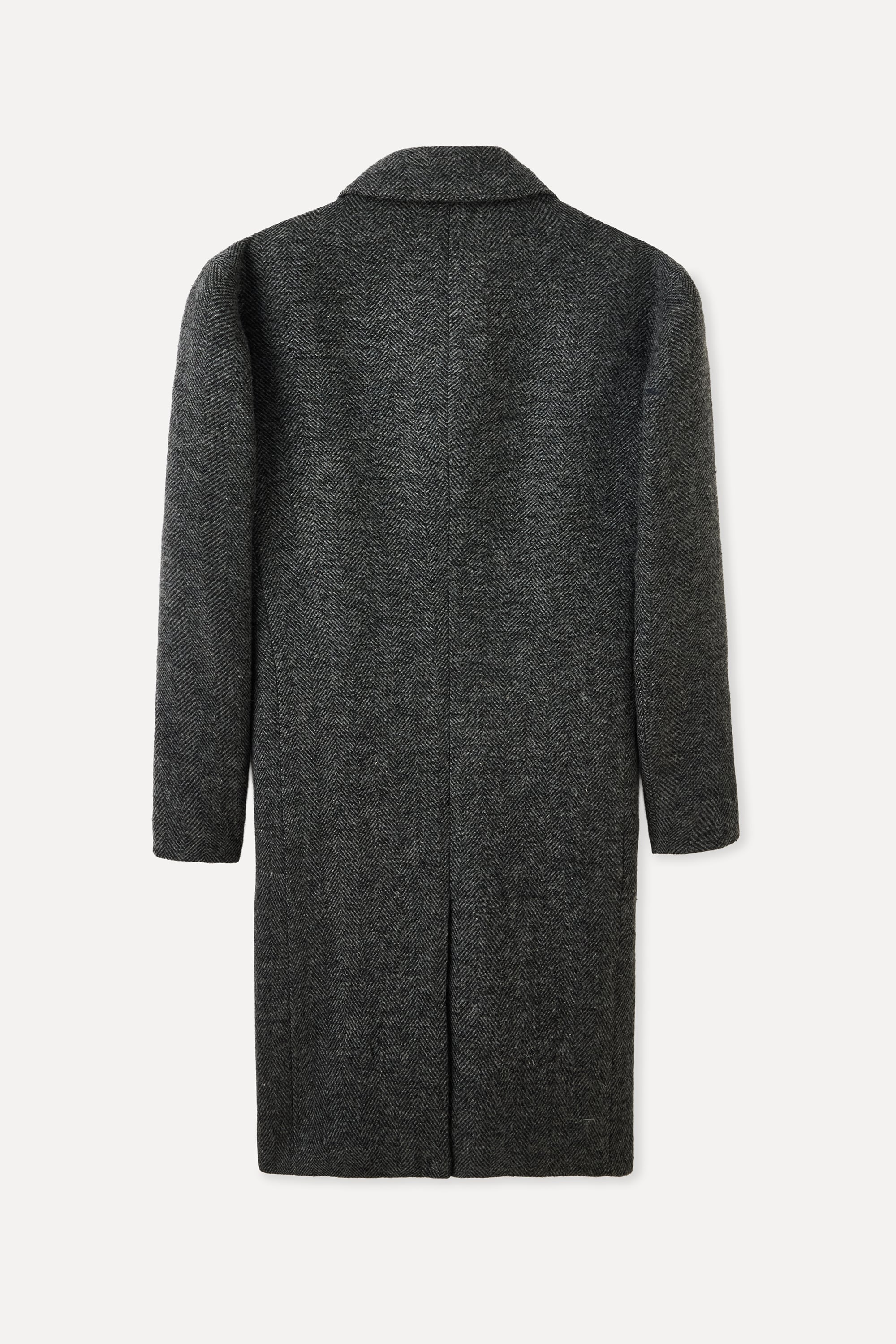 JAKARLI YÜN KARIŞIMLI UZUN KAŞE KABAN