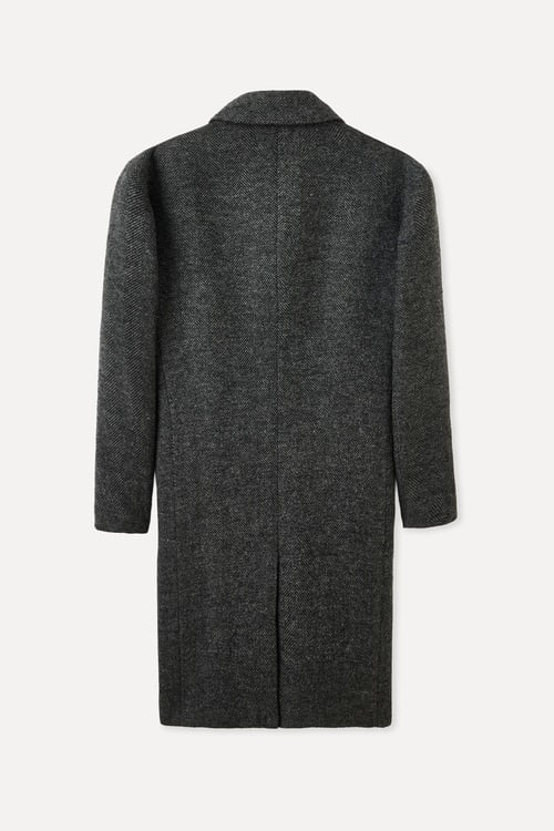  JAKARLI YÜN KARIŞIMLI UZUN KAŞE KABAN