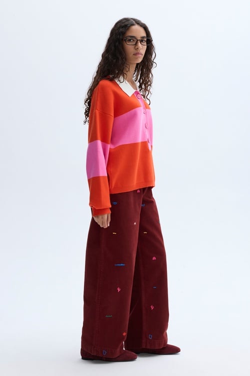  NAKIŞLI WIDE LEG PANTOLON