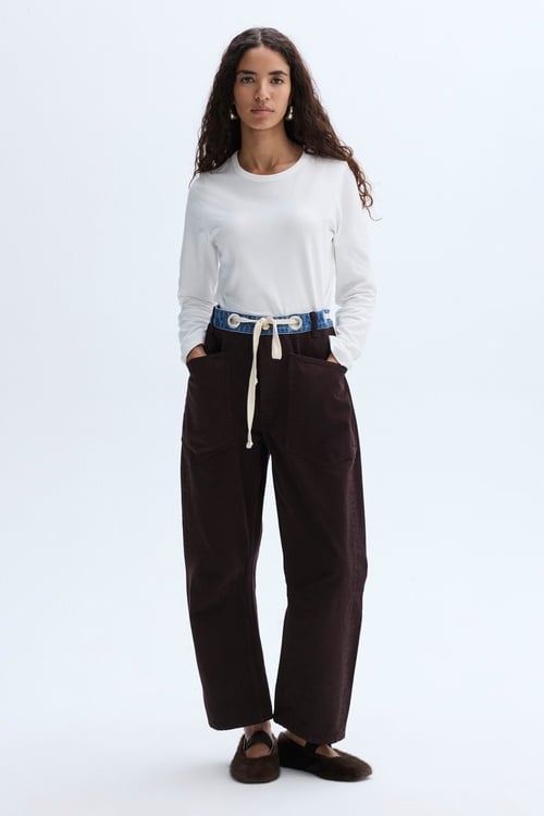 RENK BLOKLU BAĞLAMA DETAYLI PANTOLON