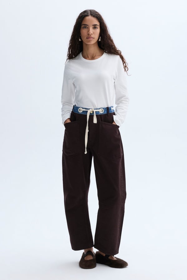 RENK BLOKLU BAĞLAMA DETAYLI PANTOLON