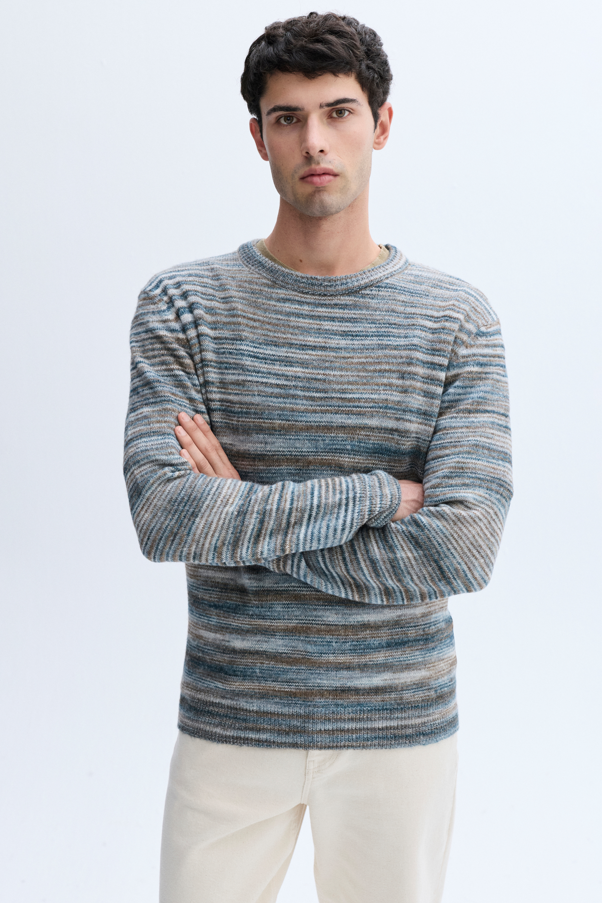 MELANJLI BİSİKLET YAKA KAZAK