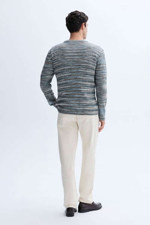 MELANJLI BİSİKLET YAKA KAZAK