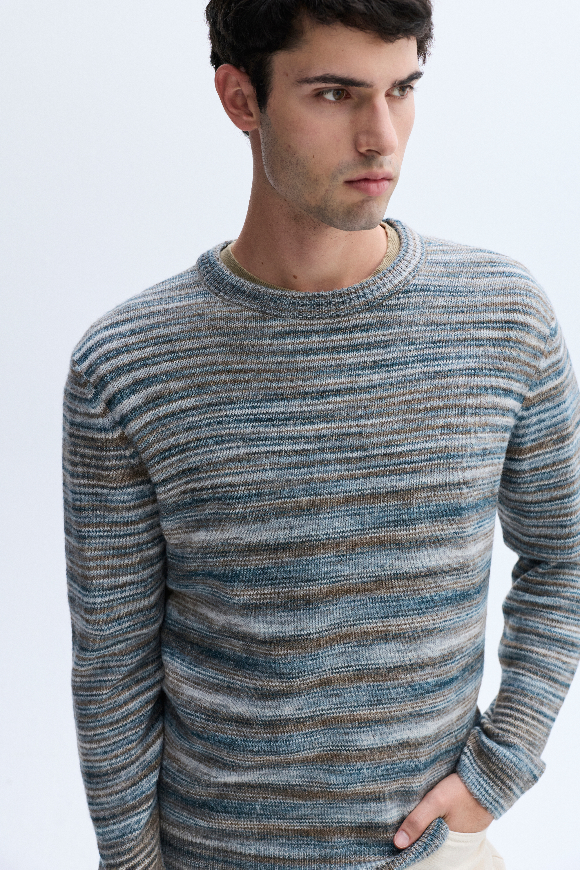 MELANJLI BİSİKLET YAKA KAZAK