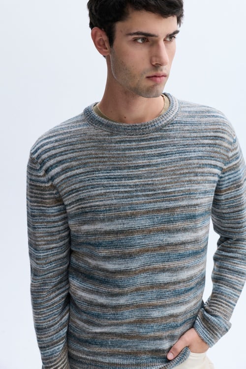 MELANJLI BİSİKLET YAKA KAZAK