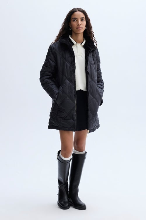 KAPİTONELİ ÇİFT TARAFLI PUFFER MONT