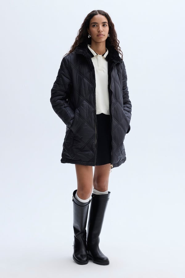 KAPİTONELİ ÇİFT TARAFLI PUFFER MONT