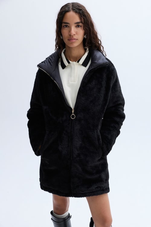 KAPİTONELİ ÇİFT TARAFLI PUFFER MONT