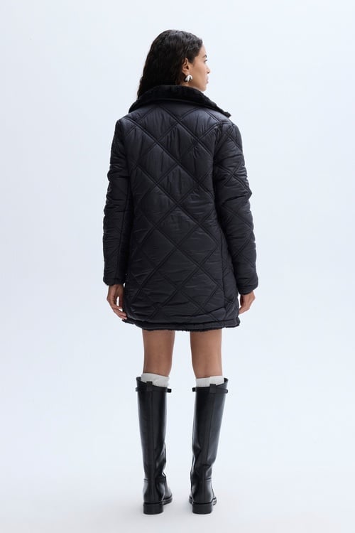 KAPİTONELİ ÇİFT TARAFLI PUFFER MONT