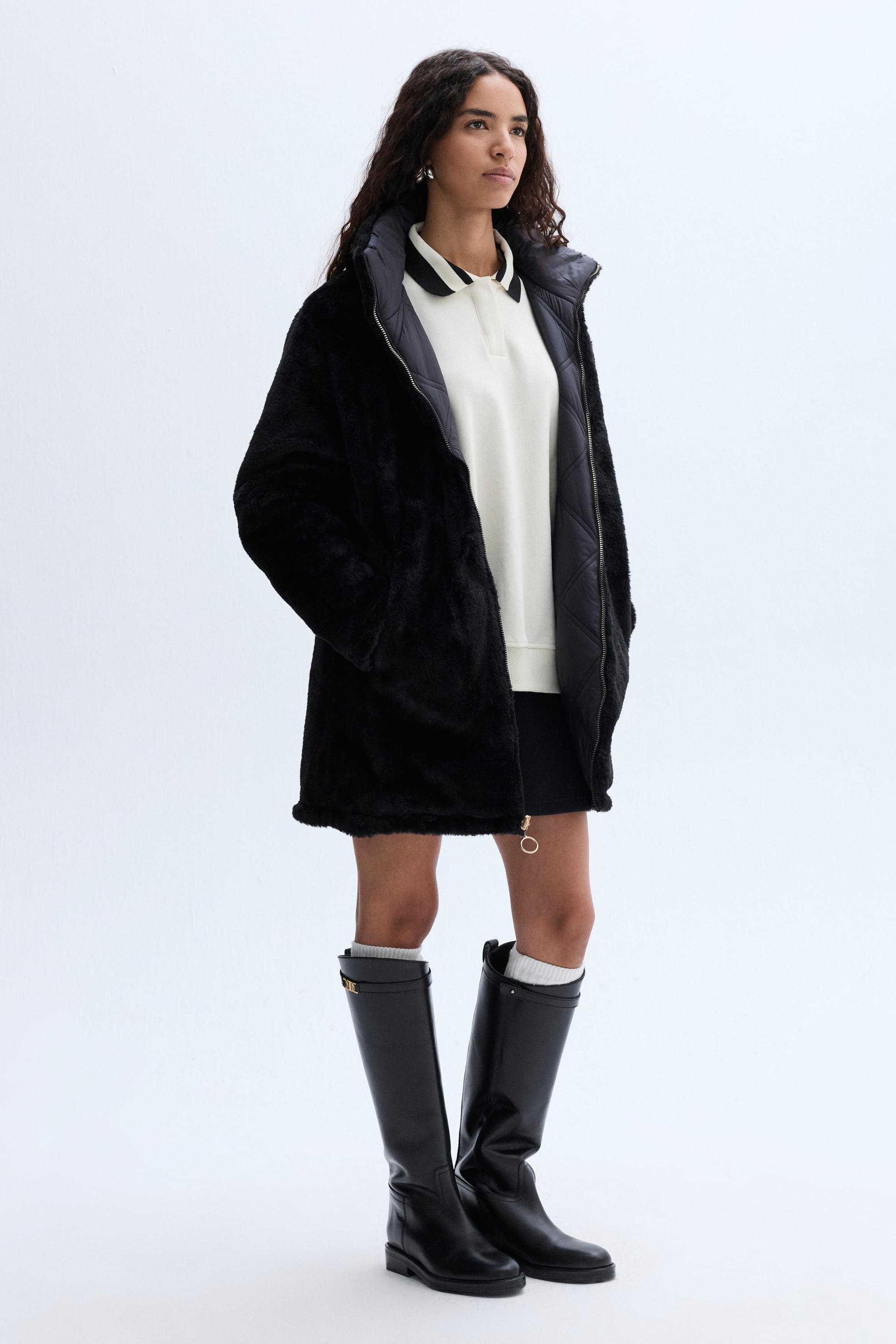 KAPİTONELİ ÇİFT TARAFLI PUFFER MONT