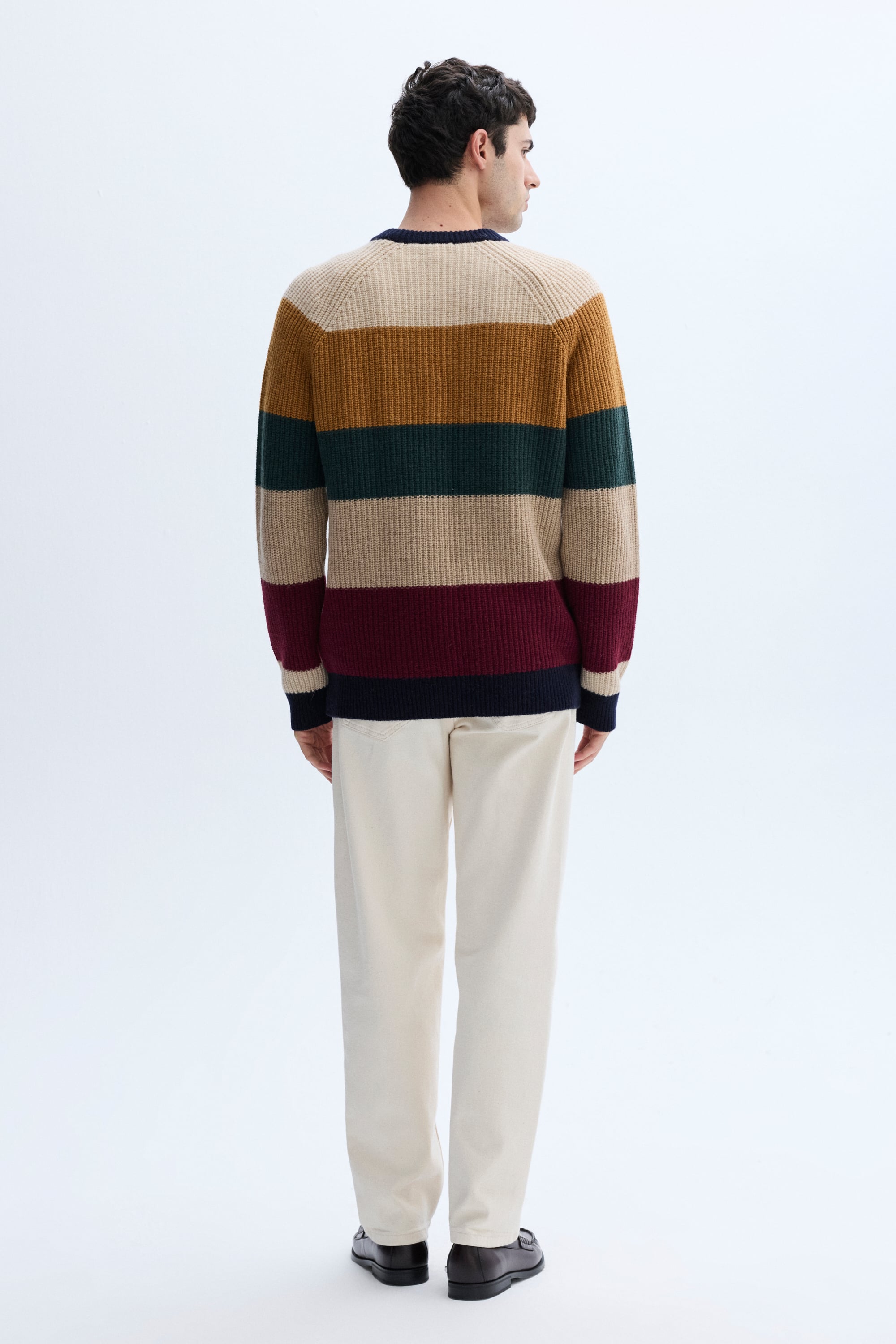 RENK BLOKLU YÜNLÜ KAZAK