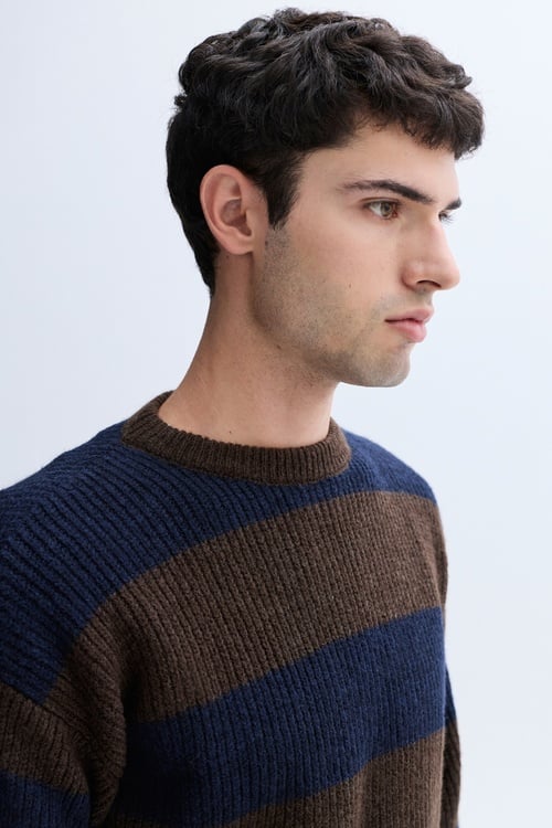 RENK BLOKLU BİSİKLET YAKA KAZAK