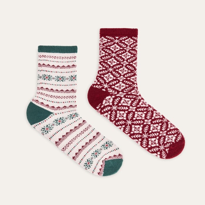 DESENLİ İKİLİ SOKET ÇORAP