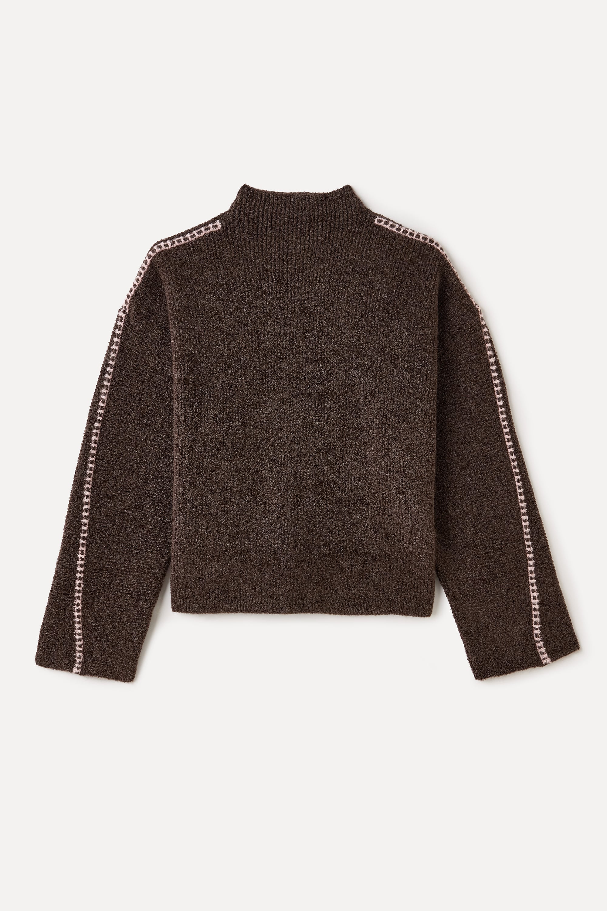 DİKİŞ DETAYLI OVERSIZE DİK YAKA KAZAK