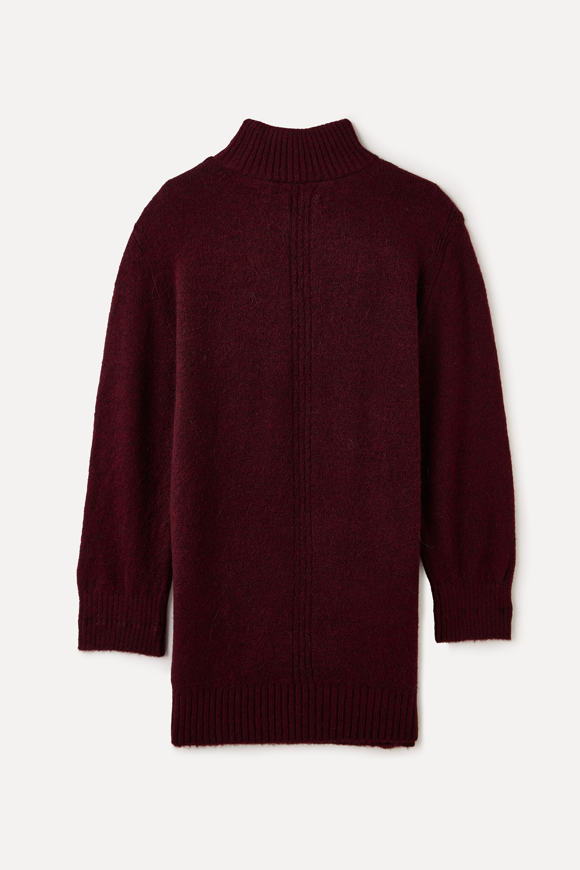 DİK YAKA MİNİ KAZAK ELBİSE