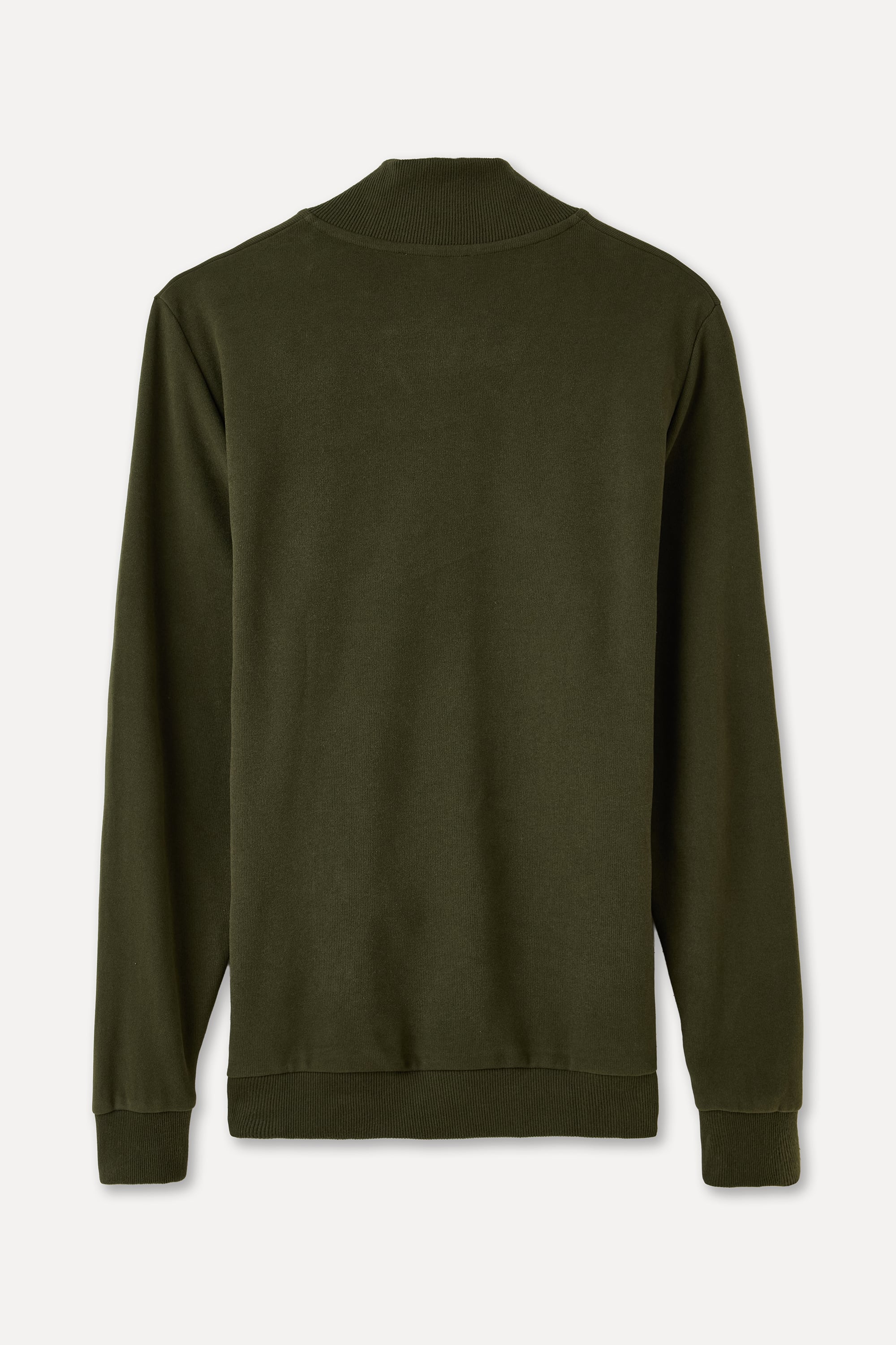 DÜĞMELİ DİK YAKA SWEATSHIRT