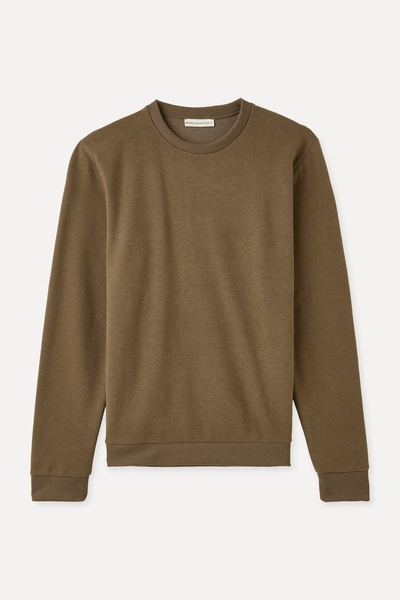 Mudo Erkek Kahverengi Bisiklet Yaka Sweatshirt