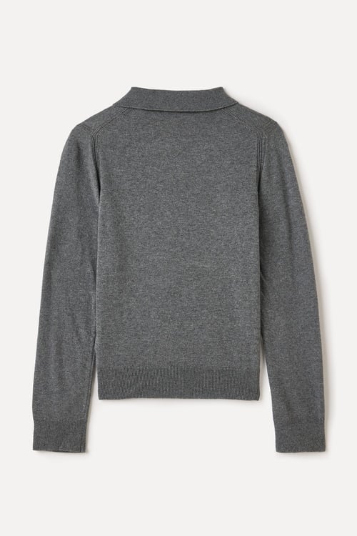  POLO YAKA CEPLİ YÜN KARIŞIMLI KAZAK