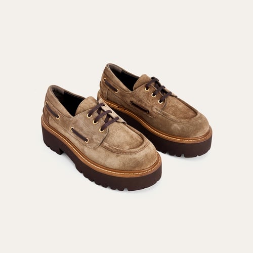 SÜET DOKULU HAKİKİ DERİ LOAFER AYAKKABI