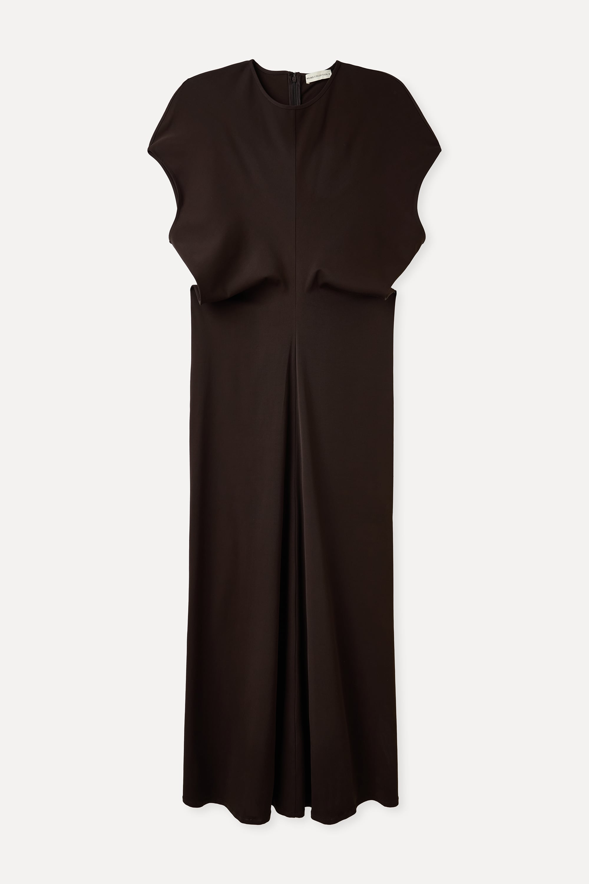 PİLE DETAYLI KOLSUZ MİDİ ELBİSE